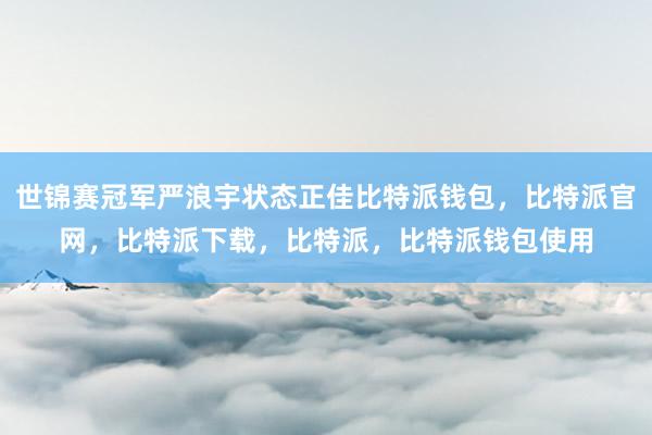 世锦赛冠军严浪宇状态正佳比特派钱包，比特派官网，比特派下载，比特派，比特派钱包使用