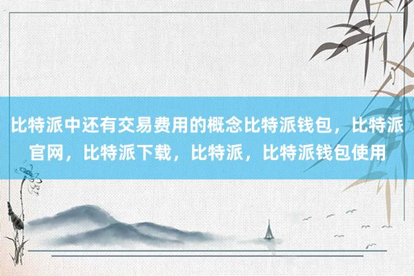 比特派中还有交易费用的概念比特派钱包，比特派官网，比特派下载，比特派，比特派钱包使用