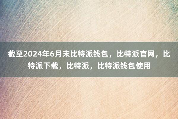 截至2024年6月末比特派钱包，比特派官网，比特派下载，比特派，比特派钱包使用