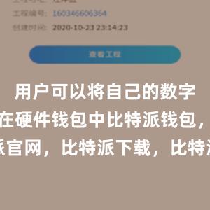 用户可以将自己的数字货币存储在硬件钱包中比特派钱包，比特派官网，比特派下载，比特派，比特派钱包使用